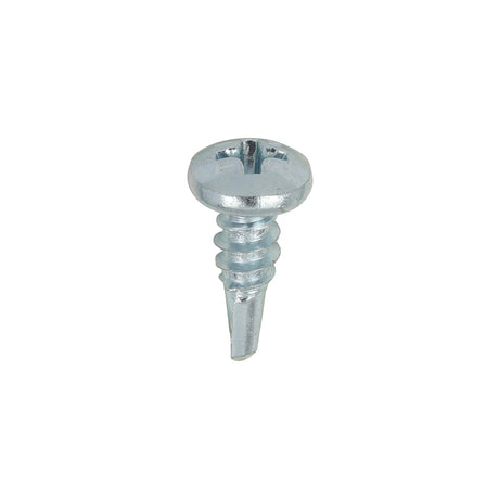 This is an image of Timco - Metal Construction Sheet & Stud Screws - PH - Pan - Self-Drilling - Zinc 8 x 1/2" - (1000 PCS Box) 00812PPSD