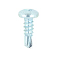 This is an image of Timco - Metal Construction Sheet & Stud Screws - SQ - Pan - Self-Drilling - Zinc 8 x 1/2" - (1000 PCS Box) 00812SPSD