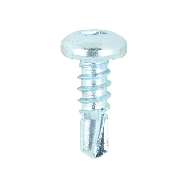 This is an image of Timco - Metal Construction Sheet & Stud Screws - SQ - Pan - Self-Drilling - Zinc 8 x 1/2" - (1000 PCS Box) 00812SPSD