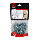 This is an image of Timco - Twin-Thread Woodscrews - PZ - Double Countersunk - Zinc 8 x 3/4" - (540 PCS TIMbag) 00834CWZB