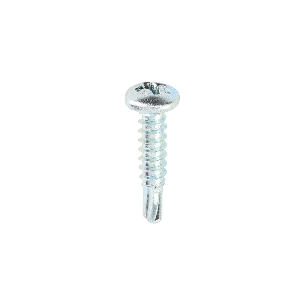 This is an image of Timco - Metal Construction Sheet & Stud Screws - PH - Pan - Self-Drilling - Zinc 8 x 3/4" - (1000 PCS Box) 00834PPSD