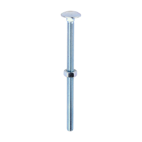 This is an image of Timco - Carriage Bolts & Hex Nuts - Zinc M6 x 100mm - (100 PCS Box) 06100CB
