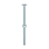 This is an image of Timco - Roofing Bolts with Square Nuts - Zinc M6 x 100mm - (100 PCS Box) 06100RB