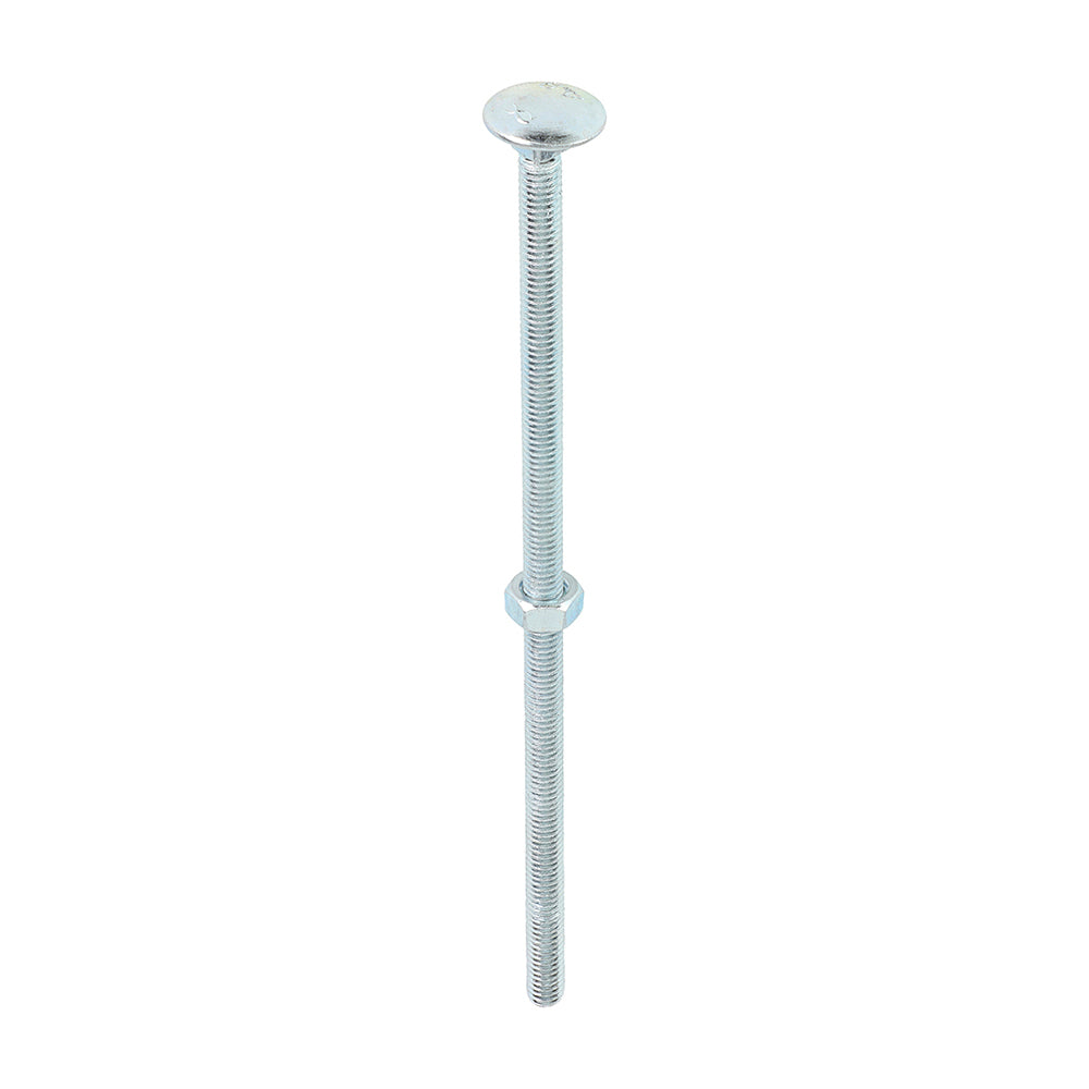 This is an image of Timco - Carriage Bolts & Hex Nuts - Zinc M6 x 150mm - (50 PCS Box) 06150CB