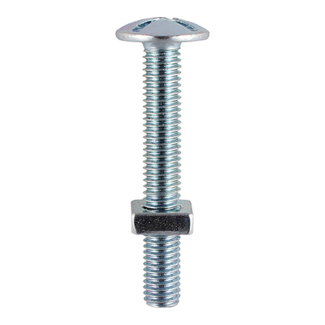 This is an image of Timco - Roofing Bolts with Square Nuts - Zinc M6 x 16mm - (200 PCS Box) 0616RB