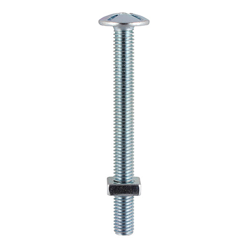 This is an image of Timco - Roofing Bolts with Square Nuts - Zinc M6 x 16mm - (200 PCS Box) 0616RB