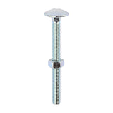 This is an image of Timco - Carriage Bolts & Hex Nuts - Zinc M6 x 65mm - (100 PCS Box) 0665CB