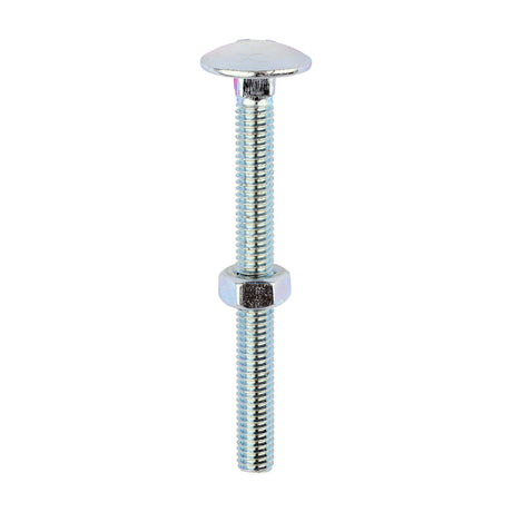 This is an image of Timco - Carriage Bolts & Hex Nuts - Zinc M6 x 65mm - (100 PCS Box) 0665CB