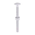 This is an image of Timco - Carriage Bolts Hex Nuts & Form A Washers - Dome - Exterior - Silver M6 x 75mm - (10 PCS TIMbag) 0675CBI