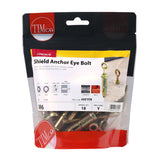 This is an image of Timco - Forged Eyes with Shield Anchors - Yellow M6 - (18 PCS TIMbag) 06EYEB