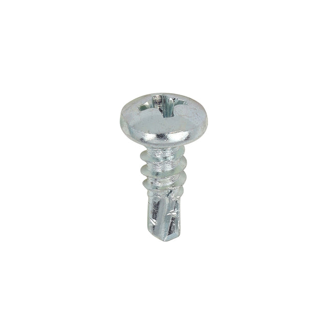 This is an image of Timco - Metal Construction Sheet & Stud Screws - PH - Pan - Self-Drilling - Zinc 7 x 7/16" - (1000 PCS Box) 07716PPSD