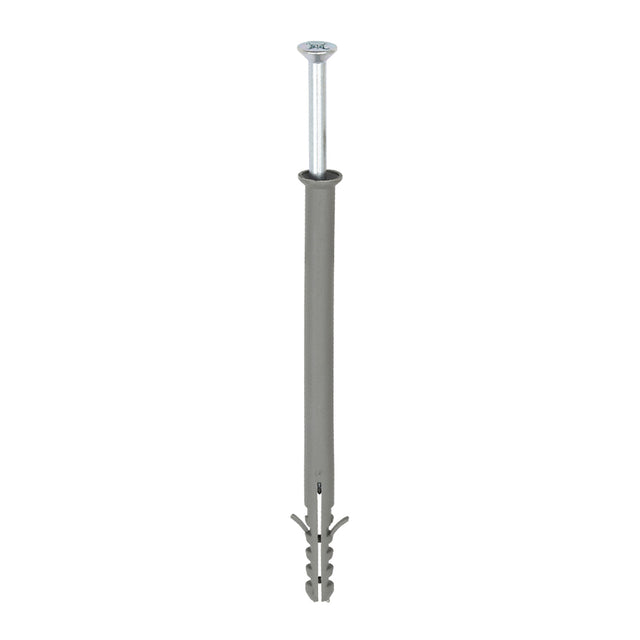This is an image of Timco - Nylon Frame Fixings - PZ - Zinc 8.0 x 80mm - (50 PCS TIMbag) 08080NFFB