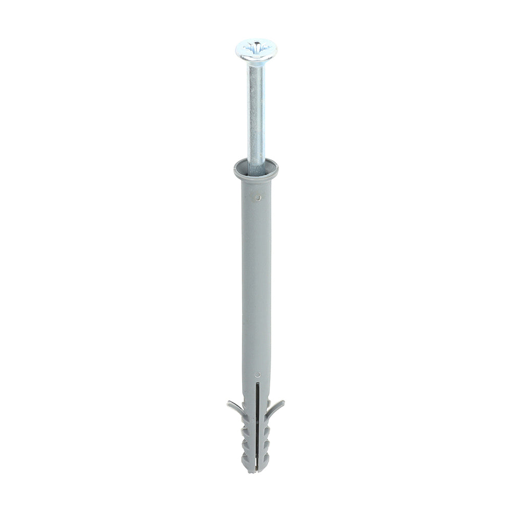 This is an image of Timco - Nylon Frame Fixing - PZ - Zinc 8.0 x 100mm - (100 PCS Box) 08100NFF