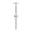 This is an image of Timco - Carriage Bolts Hex Nuts & Form A Washers - Dome - Exterior - Silver M8 x 110mm - (10 PCS TIMbag) 08110CBI