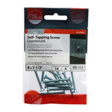 This is an image of Timco - Self-Tapping Screws - PZ - Countersunk - Zinc 8 x 1 1/2" - (14 PCS TIMpac) 08112CCAZP