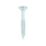 This is an image of Timco - Twin-Threaded Woodscrews - PZ - Double Countersunk - Zinc 8 x 1 1/4" - (200 PCS Box) 08114CWZ
