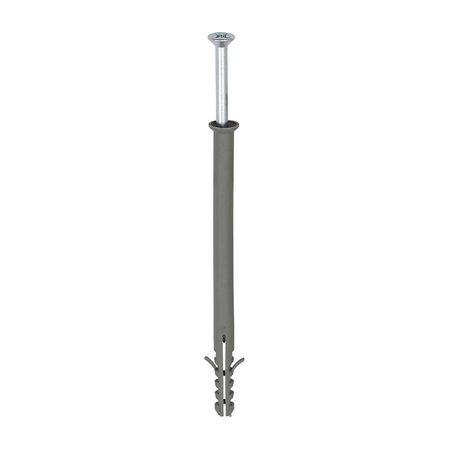 This is an image of Timco - Nylon Frame Fixing - PZ - Zinc 8.0 x 120mm - (100 PCS Box) 08120NFF