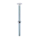 This is an image of Timco - Carriage Bolts & Hex Nuts - Zinc M8 x 130mm - (50 PCS Box) 08130CB