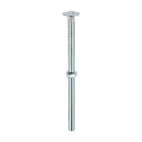 This is an image of Timco - Carriage Bolts & Hex Nuts - Zinc M8 x 150mm - (25 PCS Box) 08150CB