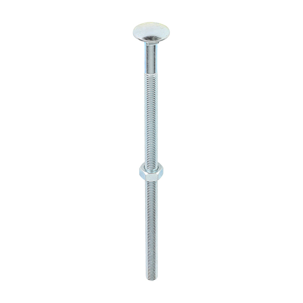 This is an image of Timco - Carriage Bolts & Hex Nuts - Zinc M8 x 180mm - (25 PCS Box) 08180CB