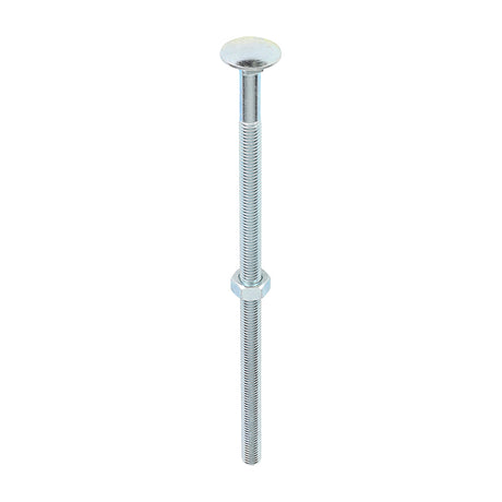 This is an image of Timco - Carriage Bolts & Hex Nuts - Zinc M8 x 180mm - (25 PCS Box) 08180CB