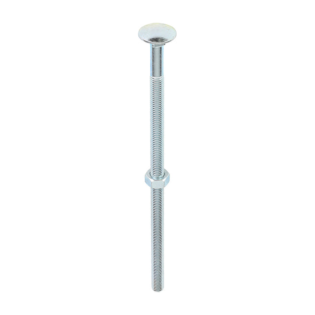 This is an image of Timco - Carriage Bolts & Hex Nuts - Zinc M8 x 180mm - (25 PCS Box) 08180CB