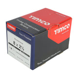 This is an image of Timco - Twin-Threaded Woodscrews - PZ - Double Countersunk - Zinc 8 x 2 1/2" - (200 PCS Box) 08212CWZ