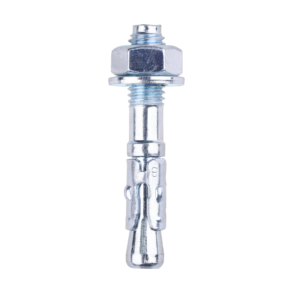 This is an image of Timco - Throughbolts - Zinc M8 x 50mm - (4 PCS TIMpac) 0850TBP