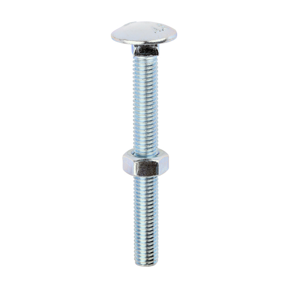 This is an image of Timco - Carriage Bolts & Hex Nuts - Zinc M8 x 75mm - (50 PCS Box) 0875CB