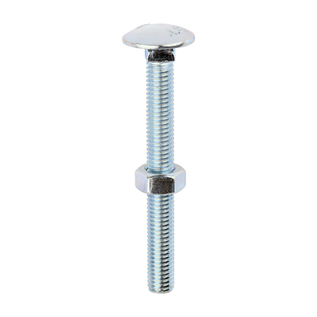 This is an image of Timco - Carriage Bolts & Hex Nuts - Zinc M8 x 75mm - (50 PCS Box) 0875CB