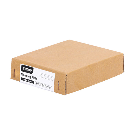 This is an image of Timco - Mending Plates - Zinc 100 x 16mm - (50 PCS Box) 100MPL