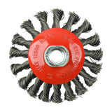 This is an image of Timco - Angle Grinder Bevel Brush - Twisted Knot Steel Wire 100mm (1 Each Box) 100TBT