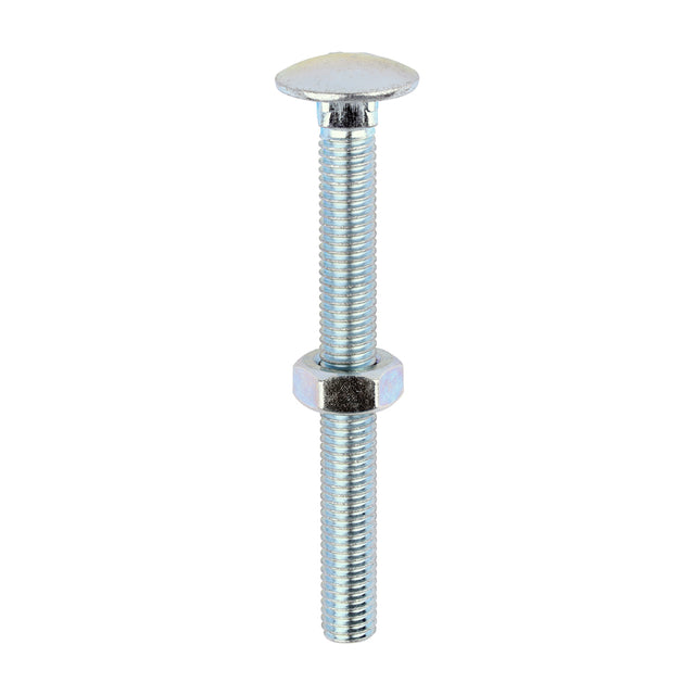 This is an image of Timco - Carriage Bolts & Hex Nuts - Zinc M10 x 100mm - (25 PCS Box) 10100CB
