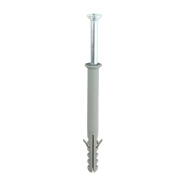 This is an image of Timco - Nylon Frame Fixing - PZ - Zinc 10.0 x 100mm - (100 PCS Box) 10100NFF