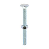 This is an image of Timco - Carriage Bolts & Hex Nuts - Zinc M10 x 110mm - (25 PCS Box) 10110CB