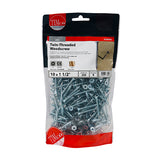 This is an image of Timco - Twin-Thread Woodscrews - PZ - Double Countersunk - Zinc 10 x 1 1/2" - (250 PCS TIMbag) 10112CWZB