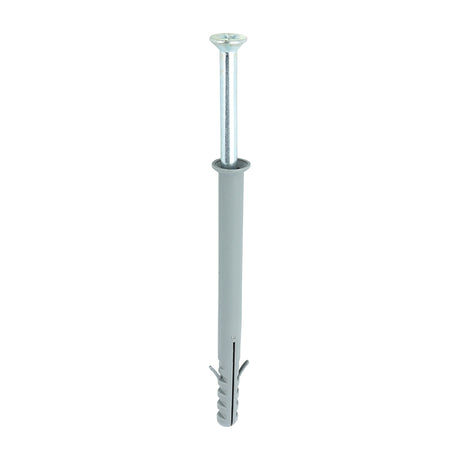 This is an image of Timco - Nylon Frame Fixing - PZ - Zinc 10.0 x 120mm - (100 PCS Box) 10120NFF