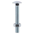 This is an image of Timco - Carriage Bolts & Hex Nuts - Zinc M10 x 130mm - (2 PCS TIMpac) 10130CBP