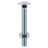 This is an image of Timco - Carriage Bolts & Hex Nuts - Zinc M10 x 130mm - (2 PCS TIMpac) 10130CBP