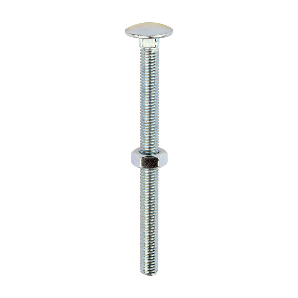 This is an image of Timco - Carriage Bolts & Hex Nuts - Zinc M10 x 130mm - (25 PCS Box) 10130CB