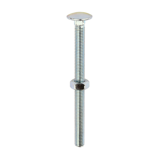 This is an image of Timco - Carriage Bolts & Hex Nuts - Zinc M10 x 130mm - (25 PCS Box) 10130CB