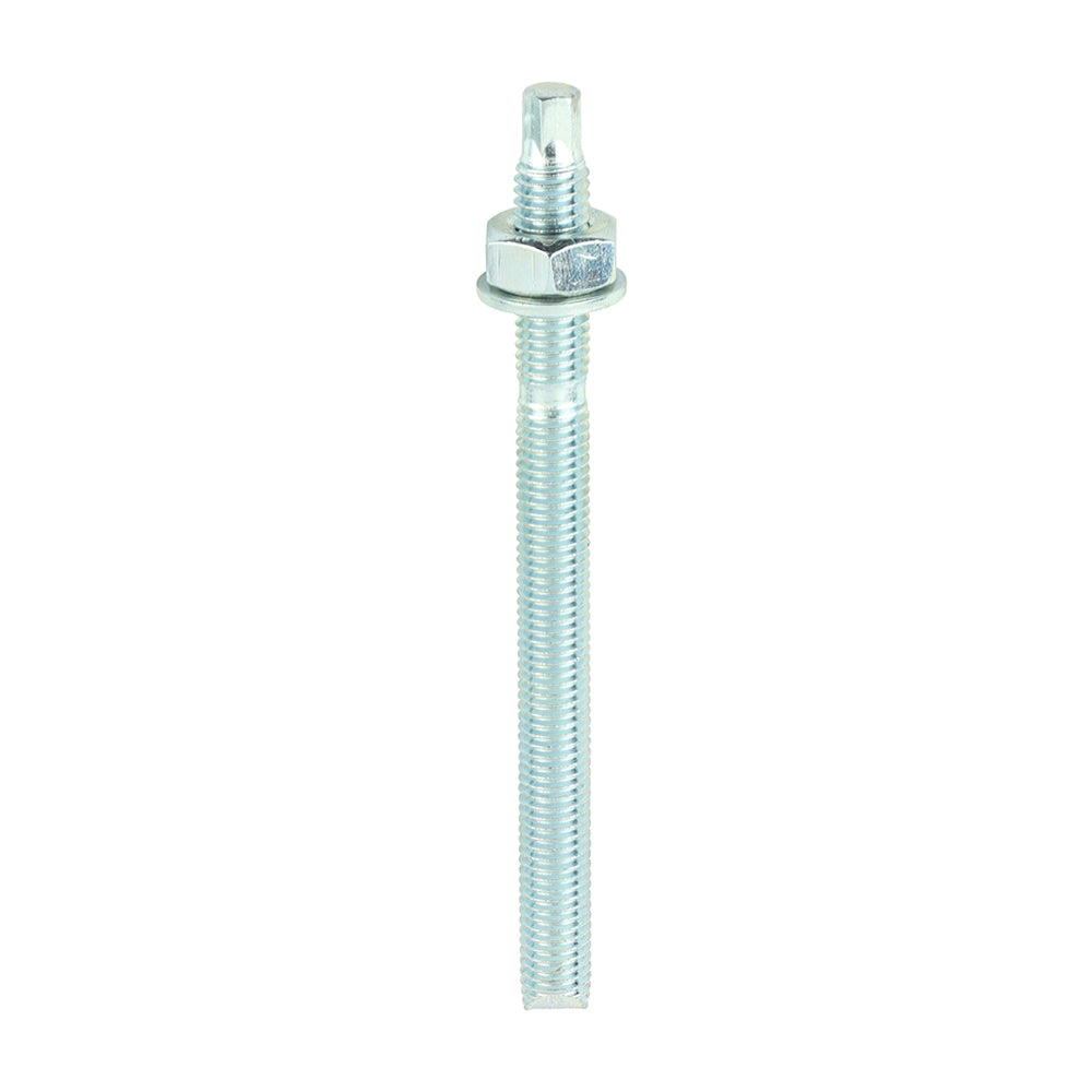 This is an image of Timco - Chemical Anchor Threaded Studs, Nuts & Washers - Zinc M10 x 130mm - (10 PCS Box) 10130CS