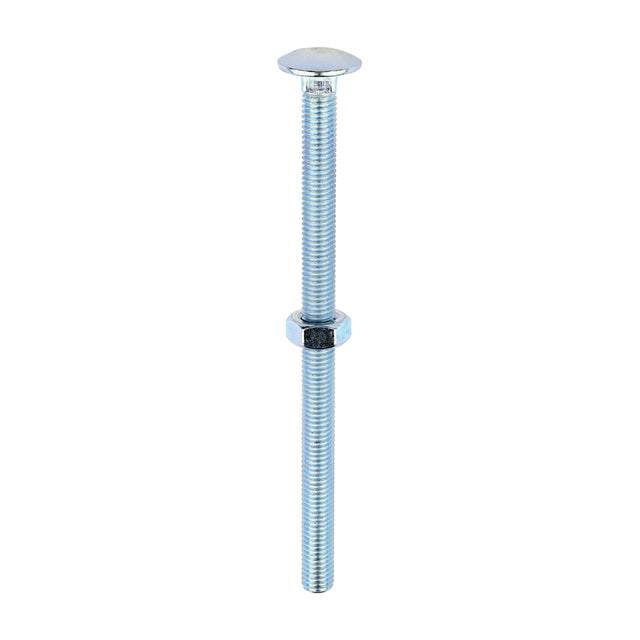 This is an image of Timco - Carriage Bolts & Hex Nuts - Zinc M10 x 160mm - (25 PCS Box) 10160CB