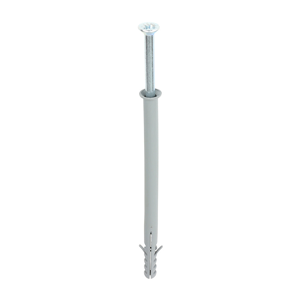This is an image of Timco - Nylon Frame Fixing - PZ - Zinc 10.0 x 160mm - (100 PCS Box) 10160NFF