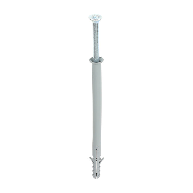 This is an image of Timco - Nylon Frame Fixing - PZ - Zinc 10.0 x 160mm - (100 PCS Box) 10160NFF