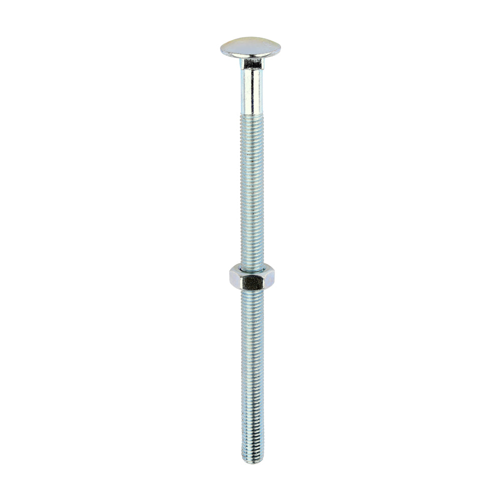 This is an image of Timco - Carriage Bolts & Hex Nuts - Zinc M10 x 180mm - (25 PCS Box) 10180CB