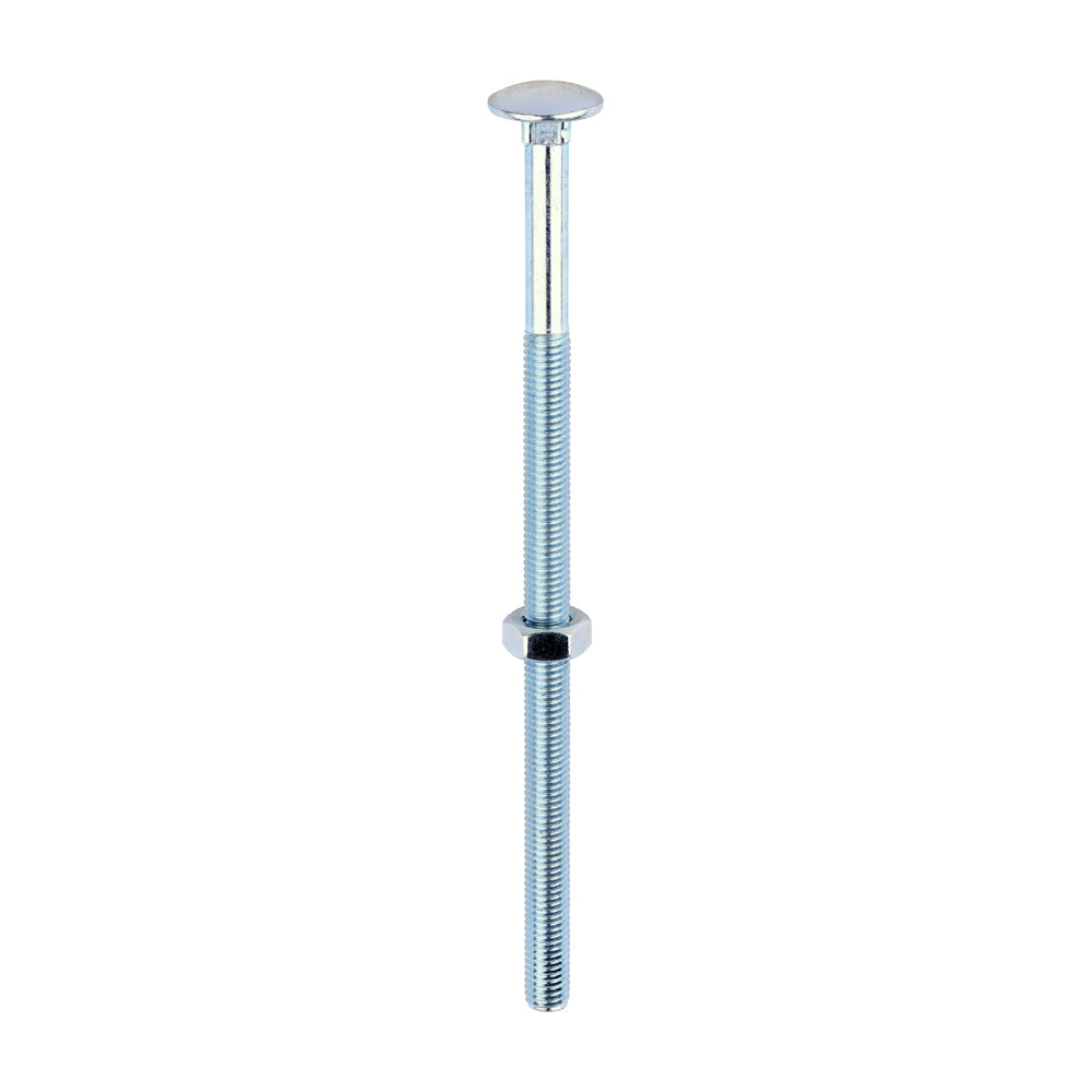 This is an image of Timco - Carriage Bolts & Hex Nuts - Zinc M10 x 200mm - (10 PCS Box) 10200CB