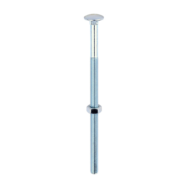This is an image of Timco - Carriage Bolts & Hex Nuts - Zinc M10 x 200mm - (10 PCS Box) 10200CB
