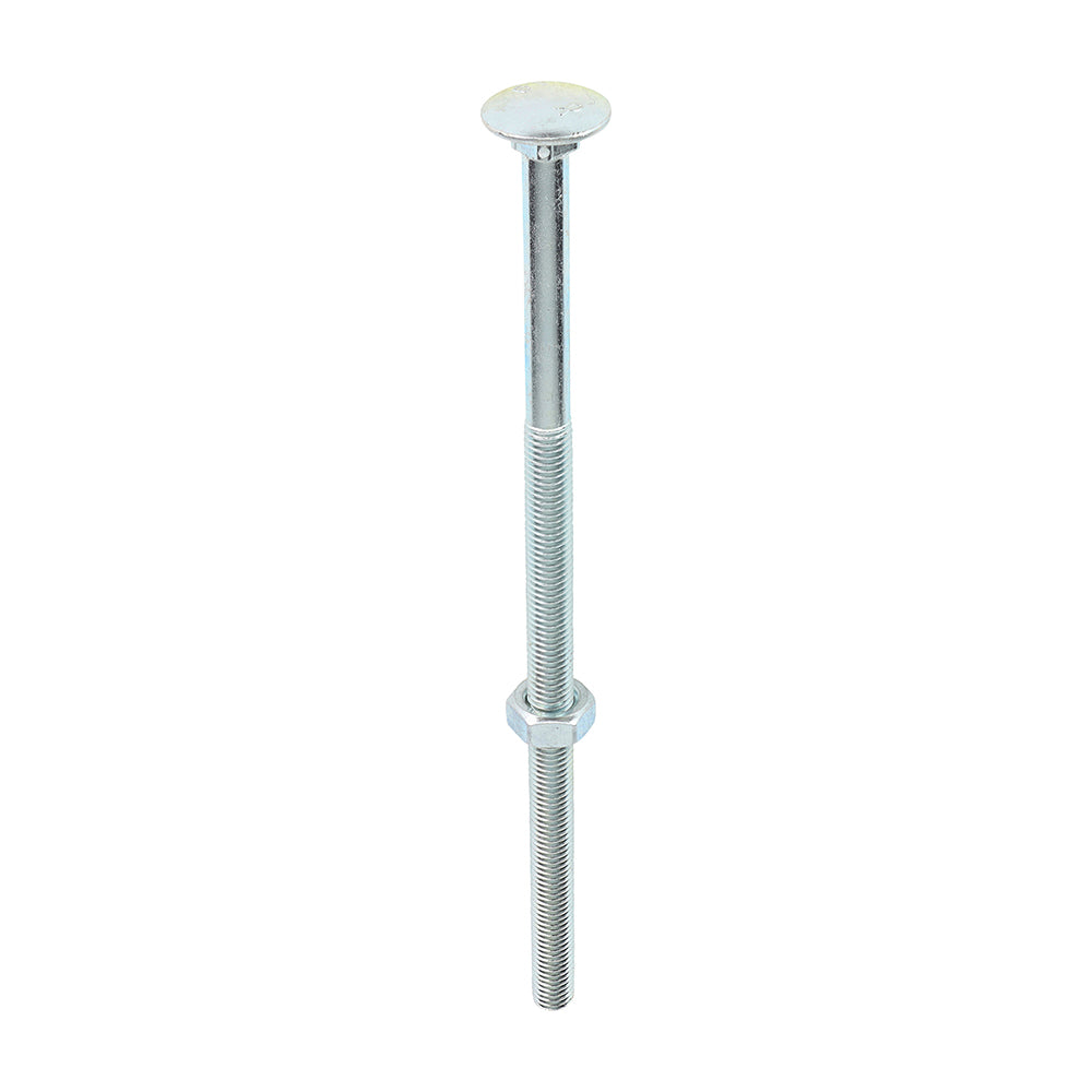 This is an image of Timco - Carriage Bolts & Hex Nuts - Zinc M10 x 220mm - (10 PCS Box) 10220CB