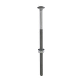 This is an image of Timco - Carriage Bolts Hex Nuts & Form A Washers - Dome - Exterior - Green M10 x 220mm - (10 PCS Bag) 10220INCB